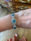 Bracelet vintage en or gris, platine, zircons bleus et diamants 58 Facettes