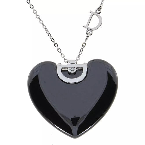 Damiani D.Icon - Collier cœur en céramique noire et diamant 58 Facettes 397A26_M