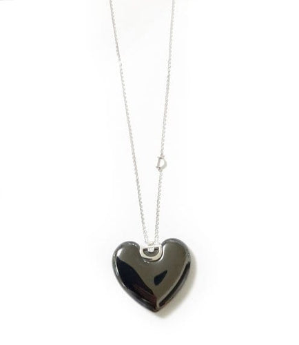 Damiani D.Icon - Collier cœur en céramique noire et diamant 58 Facettes 397A26_M