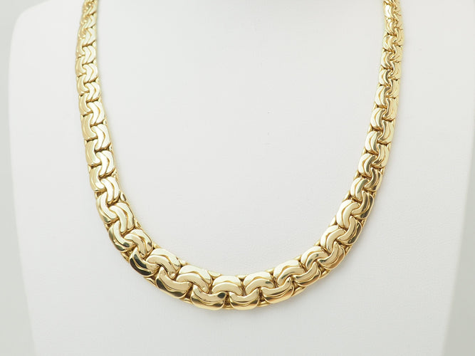 Collier à maille fantaisie en or jaune 18 carats 58 Facettes 32683