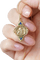 Art Nouveau - Médaille ange en or jaune 18 ct et émail 58 Facettes