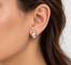 Boucles d'oreilles Créoles en or blanc 18 kt et diamants 58 Facettes 33349