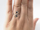 Bague 54 Bague Toi et Moi en or bicolore 18 kt, saphirs et diamants 58 Facettes 33500