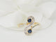 Bague 54 Bague Toi et Moi en or bicolore 18 kt, saphirs et diamants 58 Facettes 33500