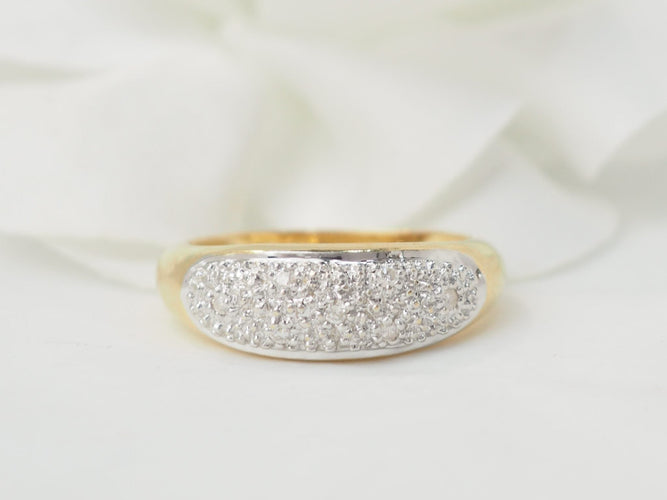 Bague 57 Bague jonc en or jaune 18 kt et diamants 58 Facettes 33501