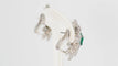 Boucles d'oreilles Boucles d’oreilles en or blanc 18 kt, diamants et émeraudes 58 Facettes 30089