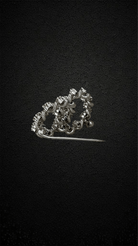 Broche Spilla à double cercle avec diamants 58 Facettes