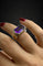 Bague 54 Bague moderne en or blanc 18K avec améthyste 58 Facettes