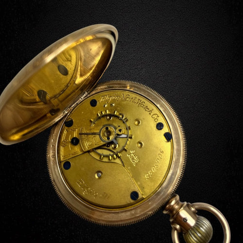 Montre Elgin National Watch Co. - Montre de poche en cassa Fahys Montauk n.1 58 Facettes