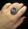 Bague 66 Bague artistique en or jaune, argent et pierres multicolores 58 Facettes