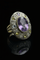 Bague Anello - Améthyste multicolore en or jaune et argent 58 Facettes