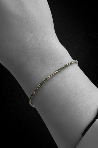Bracelet Bracelet tennis - Diamants et tsavorites 58 Facettes