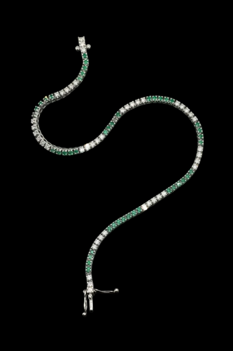 Bracelet Bracelet tennis - Diamants et tsavorites 58 Facettes