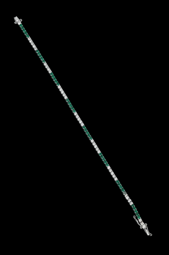 Bracelet Bracelet tennis - Diamants et tsavorites 58 Facettes