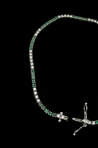 Bracelet Bracelet tennis - Diamants et tsavorites 58 Facettes