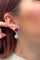 Boucles d'oreilles Roberto Borghesi - Boucles d'oreilles pendantes en or blanc 18 carats améthystes et diamants 58 Facettes