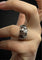 Bague 56 Mille Fili - Bague bombée en or blanc 18K avec diamants 58 Facettes