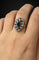 Bague 58 Bague style baroque avec péridot et diamants 58 Facettes