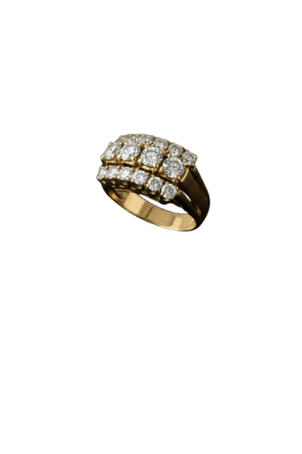 Fascione - Bague en or jaune avec diamants