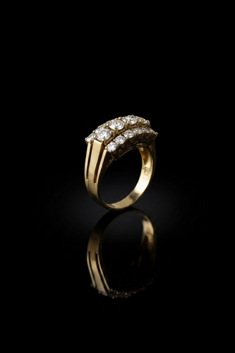 Bague 51 Bague fascione - Bague en or jaune 18K et diamants 58 Facettes