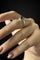 Bague 56 Bague - zaffiro cabochon et diamants en or jaune 58 Facettes