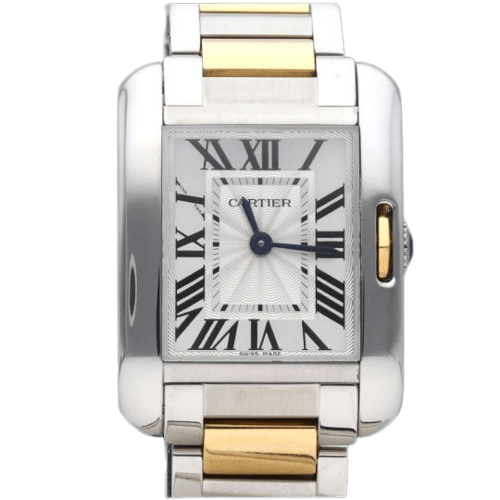 Cartier Tank Anglaise - Montre en or jaune et acier 58 Facettes MT47190