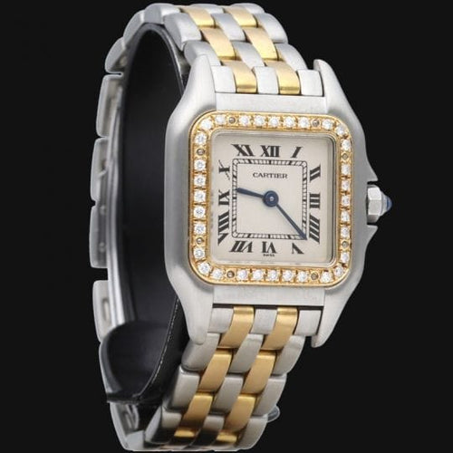 Cartier Panthère - Montre PM en or jaune et acier 58 Facettes MT47336