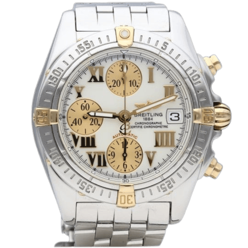 Breitling Chronomat - Montre Cockpit Chronograph en or jaune et acier 58 Facettes MT47255