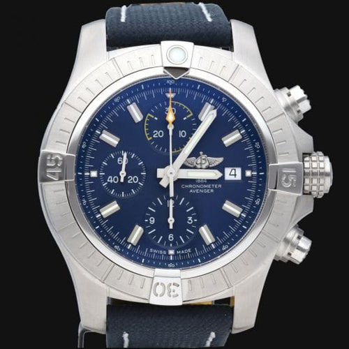 Breitling Super Avenger - Montre chronographe 45 mm en acier 58 Facettes MT47236