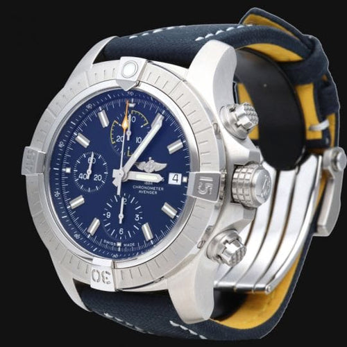 Breitling Super Avenger - Montre chronographe 45 mm en acier 58 Facettes MT47236