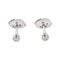 Boucles d'oreilles puces en or blanc et diamants 58 Facettes 5189856RV