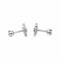 Boucles d'oreilles puces en or blanc et diamants 58 Facettes 5189856RV