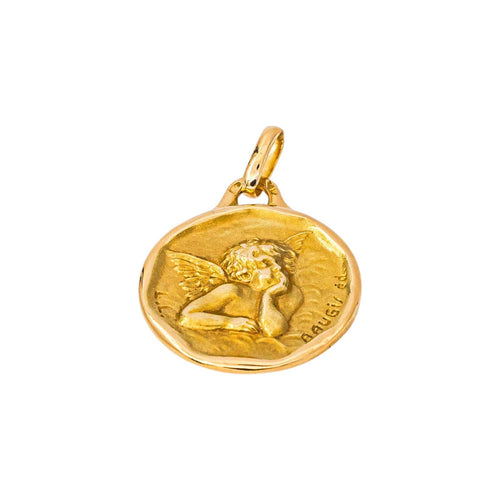 Augis - Pendentif médaille Ange Raphaël en or jaune 58 Facettes 5391553CN