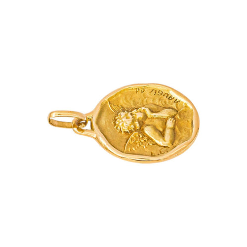 Augis - Pendentif médaille Ange Raphaël en or jaune 58 Facettes 5391553CN