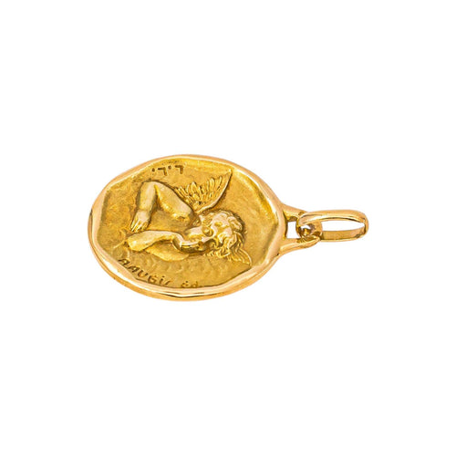 Augis - Pendentif médaille Ange Raphaël en or jaune 58 Facettes 5391553CN