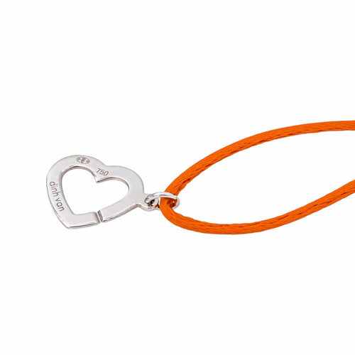 Dinh Van Double Cœurs - Bracelet cordon en or blanc 58 Facettes 5577274CN