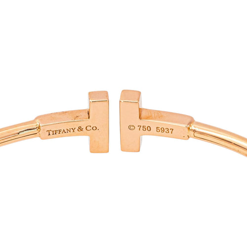 Tiffany T - Bracelet jonc en or rose et diamants 58 Facettes 5703491RV
