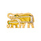Cartier Route des Indes - Broche en or jaune et émeraudes 58 Facettes 5718945CN