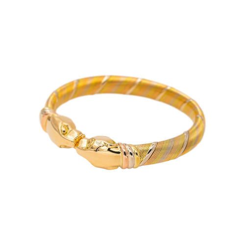 Cartier Double Panthère - Bracelet jonc en or jaune, rose et blanc 58 Facettes 5718948CN