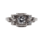 Bague Tank Art déco en platine et diamants
