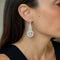 Boucles d'oreilles pendantes vintage en or blanc et diamants 58 Facettes OR174 P21