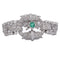 Bracelet Bracelet Art déco en platine, émeraude et diamants 58 Facettes BR29 (00549)