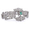 Bracelet Bracelet Art déco en platine, émeraude et diamants 58 Facettes BR29 (00549)