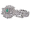 Bracelet Bracelet Art déco en platine, émeraude et diamants 58 Facettes BR29 (00549)