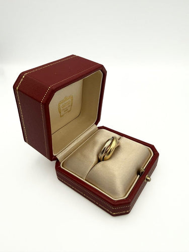 57 Cartier Trinity - Bague grand modèle en or jaune, rose et blanc 18K 58 Facettes BO/