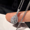 Collier cluster poire en or blanc 18K et diamants 58 Facettes GPD1330WG