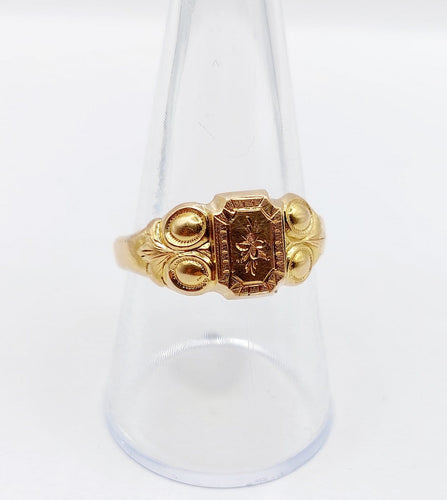 59.5 Bague chevalière victorienne en or rose 18k 58 Facettes A07539