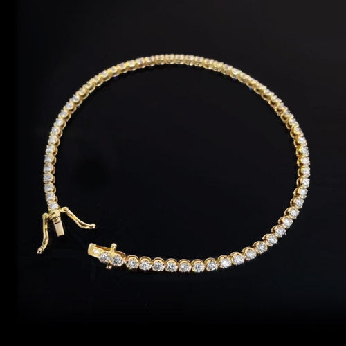 Disco - Bracelet tennis en or 18K et diamants 2,0 ct 58 Facettes GBT1331YG