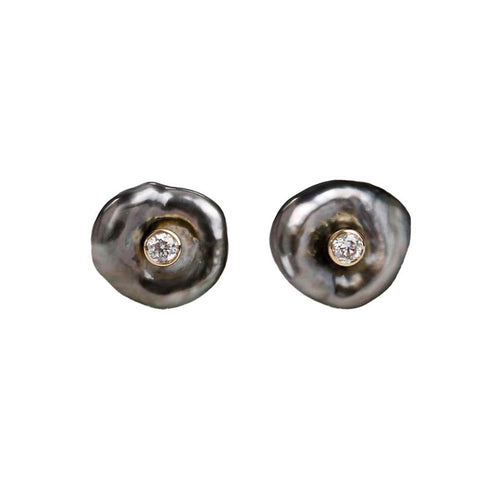 Underwater - Boucles d'oreilles en or 18K, perles Keshi et diamants 58 Facettes GER1123YG