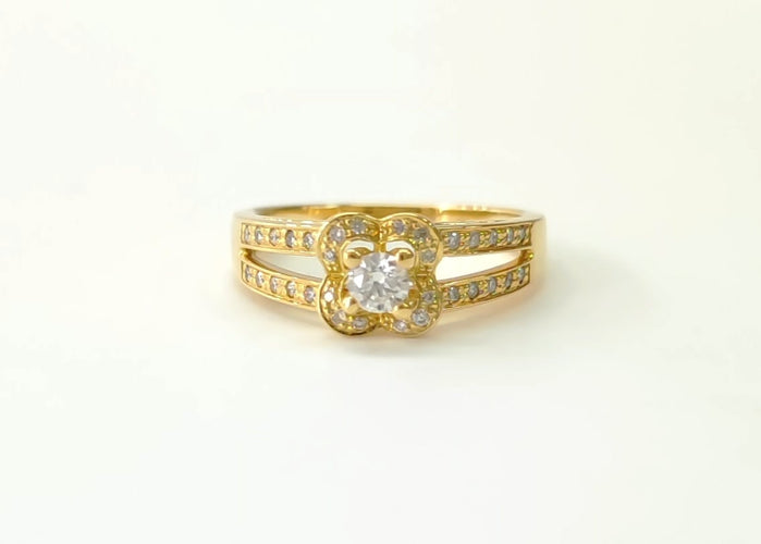 54 Mauboussin Chance of Love n°2 - Bague en or jaune et diamants 58 Facettes Chance-2419